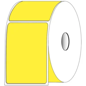 4" x 6" Rectangle Direct Thermal Roll Labels, Yellow - Case of 4