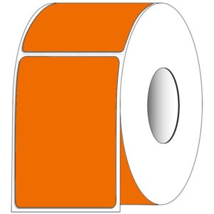 4" x 6" Rectangle Direct Thermal Roll Labels, Orange - Case of 4
