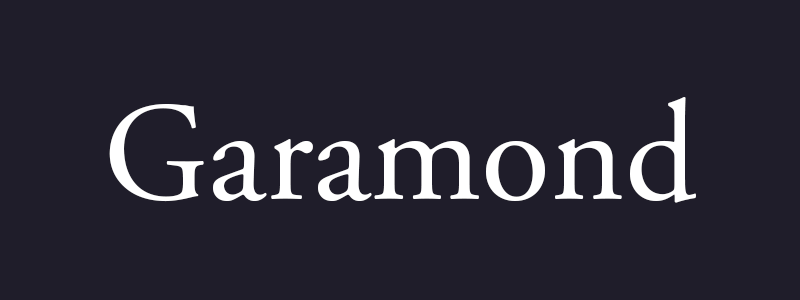 Garamond font for custom product labels
