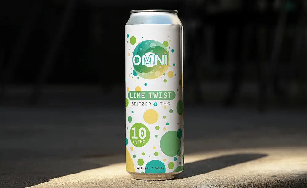 thc seltzer drink can with label