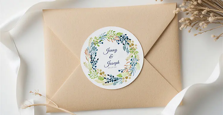 wedding invitation custom label