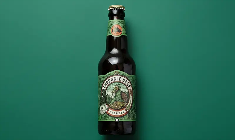 beer bottle with custom label