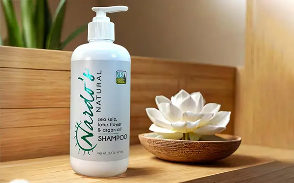 nardo's natural shampoo with custom shampoo bottle label