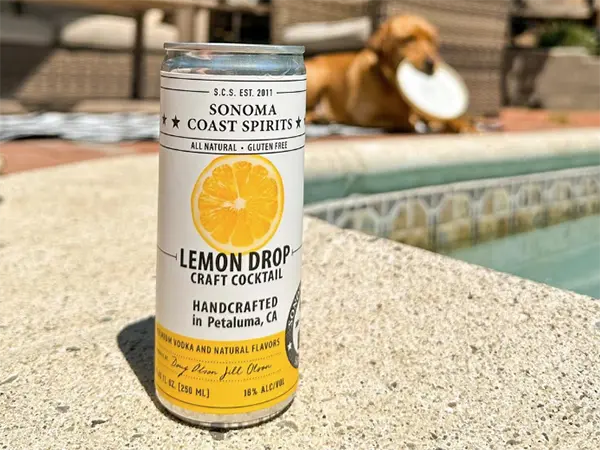canned cocktail drink lemon drop by sonoma coast spirits