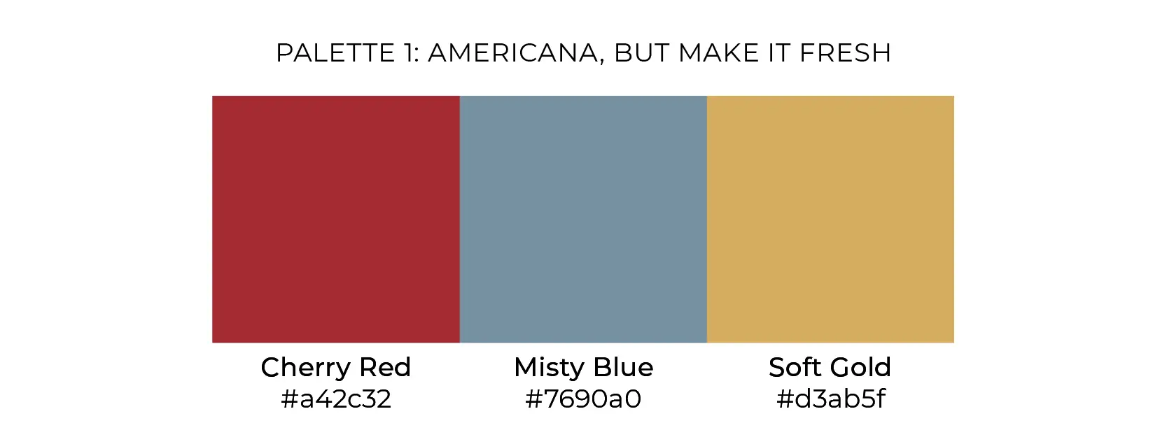 summer graphic design color palette americana
