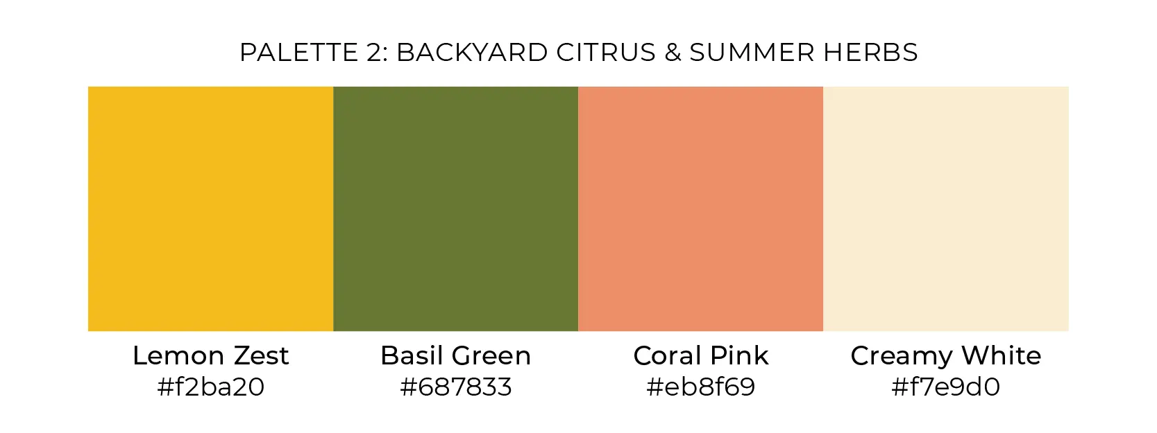 summer graphic design color palette backyard citrus