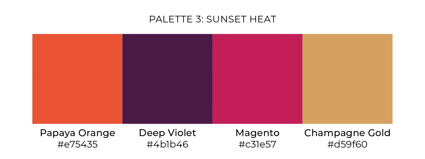 summer graphic design color palette sunset heat