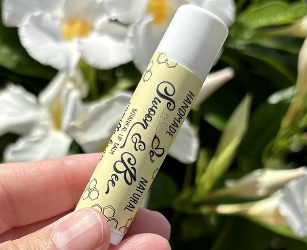 swoon and bee lip balm with custom lipbalm label