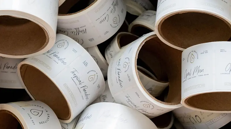 heat resistant labels on rolls