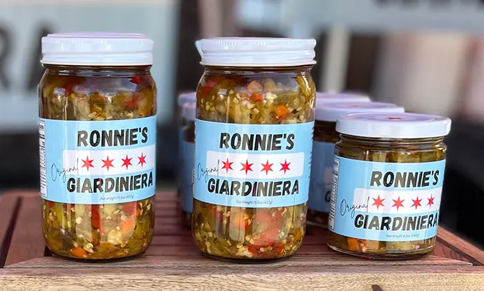jar of salsa with custom canning labels