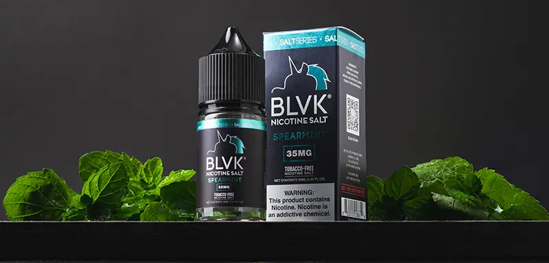 BLVK Unicorn E-Liquid tube with custom vape label