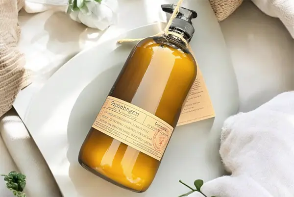 lotion bottle label with paper labels