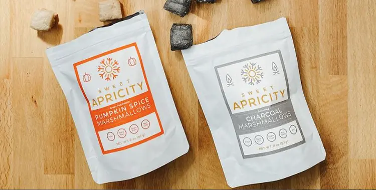 sweet apricity pumpkin spice marshmallows with custom food labels